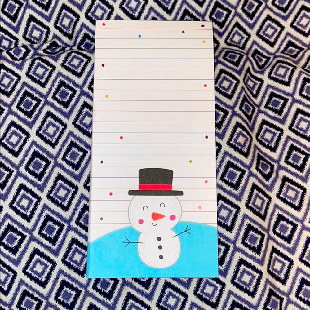 (CLOSET CLOSING FINAL SALE) NWOT Snowman Magnetic Fridge Notepad